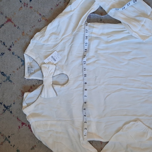NWT J Crew Factory Jeweled Bow Blouse Small - Picture 2 of 4